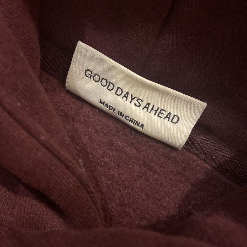 Comfrt Hoodie Men’s Size Large Maroon Pullover Fleece Hooded Sweatshirt - Picture 5 of 11